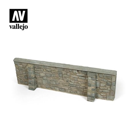 Vallejo Diorama Accessories Ardennes Village Wall 24x7 cm. 1:35