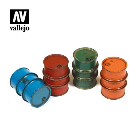 Vallejo DIORAMA ACCESSORIES 1:35 Civilian Fuel Drums 1:35