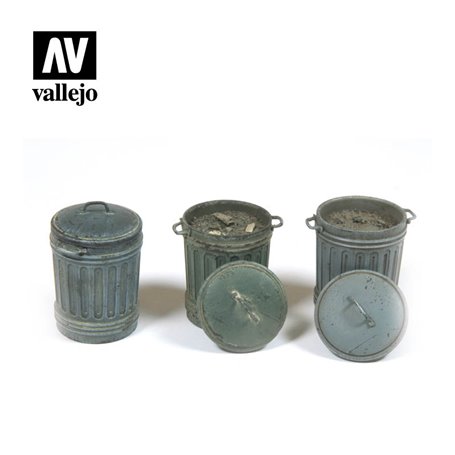 Vallejo DIORAMA ACCESSORIES 1:35 Garbage Bins 1 1:35