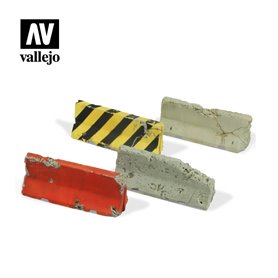 Vallejo DIORAMA ACCESSORIES 1:35 Damaged Concrete Barriers