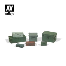 Vallejo DIORAMA ACCESSORIES 1:35 Universal Metal Cases 1:35