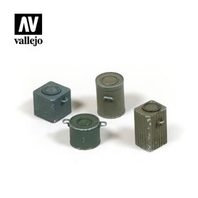 Vallejo Diorama Accessories WWII German Food Containers 1:35
