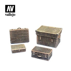 Vallejo Diorama Accessories Wicker Suitcases 1:35