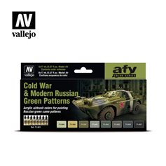 Vallejo 71621 Zestaw farb AFV SERIES - COLD WAR AND MODERN RUSSIAN GREEN PATTERNS