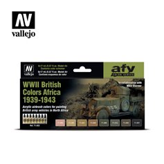 Vallejo 71622 Zestaw farb AFV SERIES - WWII BRITISH COLORS AFRICA - 1939-1943
