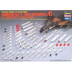 Hasegawa 1:48 JASDF WEAPONS SET - US MISSILES AND GUN PODS