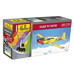 Heller 1:72 SAAB Safir 91 - STARTER SET - z farbami