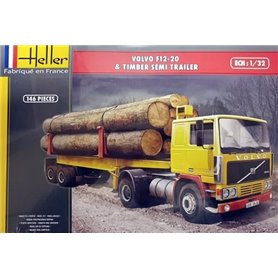 Heller 1:32 Volvo F12-20 z naczepą do drewna