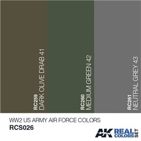 AK Intertive RCS026 Zestaw farb WW2 US ARMY AIRCRAFT