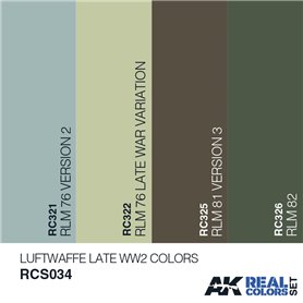 AK Intertive RCS034 Zestaw farb LUFTWAFFE LATE WWII COLORS