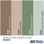 AK Intertive RCS051 Zestaw farb ISRAELI AF EARLY DESERT COLORS