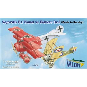 Valom 1:144 Sopwith F.1 Camel vs Fokker Dr.I - 4w1