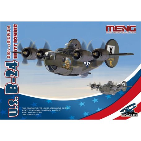 Meng mPLANE-006 U.S. B-24 Heavy Bomber Cartoon