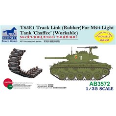 Bronco 1:35 Gąsienice T85E1 Track Link Rubber- M24 Chaffee