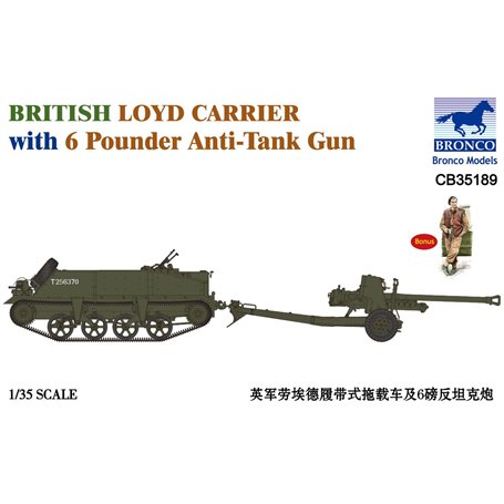 Bronco CB35189 Brit. Loyd Carrier w/6 p. Anti-Tank