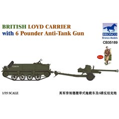 Bronco 1:35 Loyd Carrier z działem 6 POUNDER ANTI-TANK