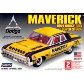 Lindberg 1:25 Dodge 330 Super Stock Maverick 1964