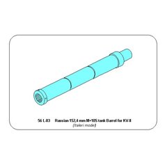 ABER 1:56 Metal gun barrel 152mm M-10S for KV-2