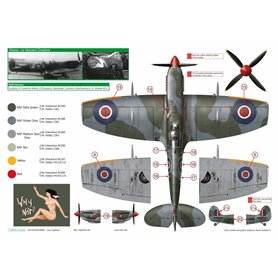 Exito EXITO DECALS 1:48 Kalkomanie SEXY SPITFIRES - Supermarine Spitfire LF Mk.vb - Mk.VIII - Mk.IXe- cz.1
