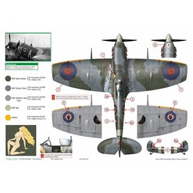 Exito EXITO DECALS 1:48 Kalkomanie SEXY SPITFIRES - Supermarine Spitfire LF Mk.vb - Mk.VIII - Mk.IXe- cz.1