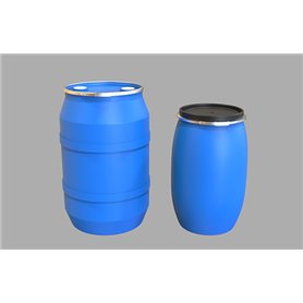Plastic chemical storage drums Set1