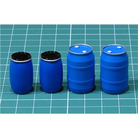 Plastic chemical storage drums Set1