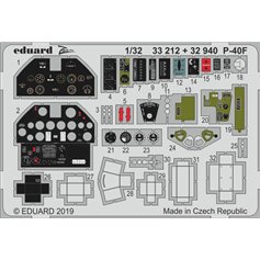 Eduard ZOOM 1:32 Cockpit elements for Curtiss P-40F do Trumpeter