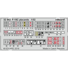 Eduard 1:32 PLACARDS do F-15C dla Tamiya