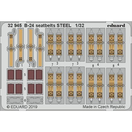 B-24 seatbelts STEEL HOBBY BOSS