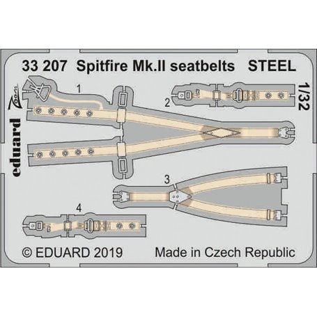Spitfire Mk.II seatbelts STEEL REVELL