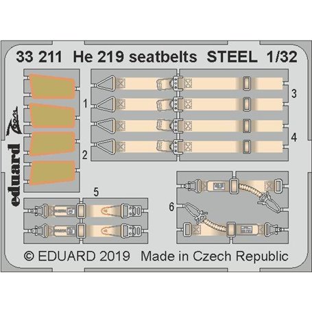 He 219 seatbelts STEEL Revell