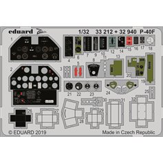 Eduard ZOOM 1:32 Cockpit elements for Curtiss P-40F / Trumpeter