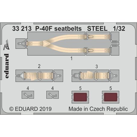 P-40F seatbelts STEEL TRUMPETER