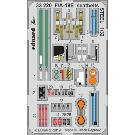 F/A-18E seatbelts STEEL REVELL