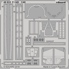 Eduard ZOOM 1:48 Grumman F-14D Tomcat dla Tamiya