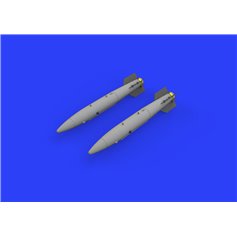 Eduard BRASSIN 1:48 B43-1 NUCLEAR WEPON w/SC43-4/-7 TAIL ASSEMBLY - 2pcs.