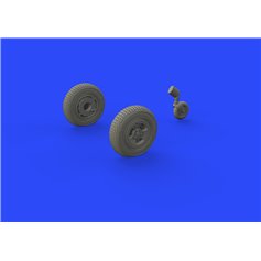 Eduard BRASSIN 1:48 Wheels 3-SPOKE for Supermarine Spitfire Mk.XIV - Airfix