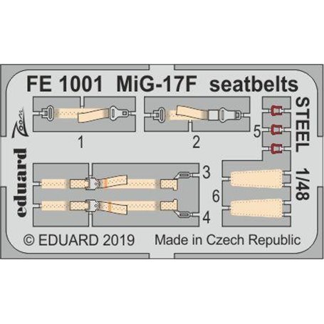 MiG-17F seatbelts STEEL HOBBY BOSS