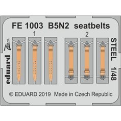 Eduard ZOOM 1:48 Pasy bezpieczeństwa do Nakajima B5N2 Kate dla Hasegawa - STEEL