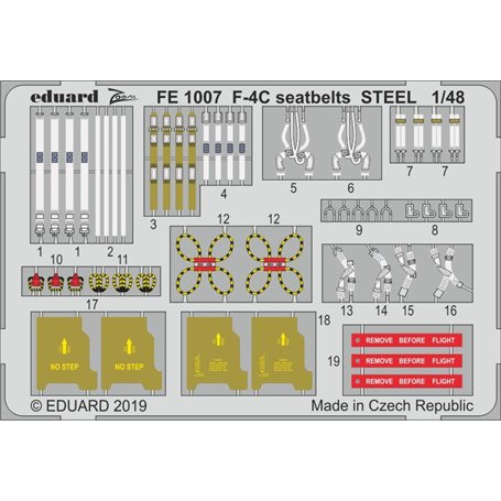 F-4C seatbelts STEEL ACADEMY