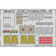 Eduard ZOOM 1:48 Pasy bezpieczeństwa do F-4C dla Academy - STEEL