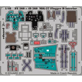 Eduard ZOOM 1:48 Elementy wnetrza do MiG-27 Flogger D dla Italeri