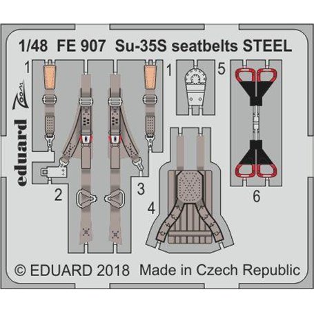 Su-35S seatbelts STEEL GREAT WALL HOBBY