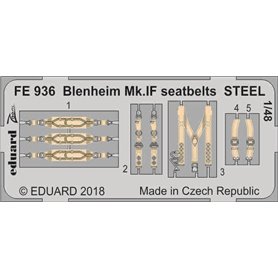 Blenheim Mk.IF seatbelts STEEL AIRFIX