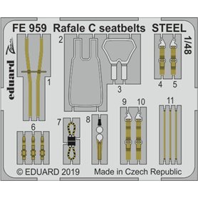 Rafale C seatbelts STEEL REVELL