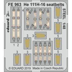 Eduard ZOOM 1:48 Seatbelts for Heinkel He-111 H-16 / ICM - STEEL 