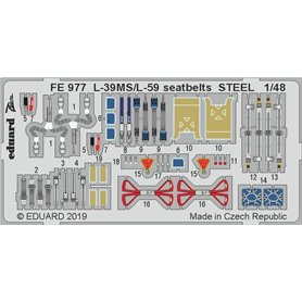 Eduard ZOOM 1:48 Pasy bezpieczeństwa do L-39MS / L-59 dla Trumpeter - STEEL