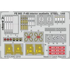 Eduard ZOOM 1:48 Seatbelts for F-4B / Academy - STEEL