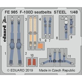 Eduard ZOOM 1:48 Pasy bezpieczeństwa do F-100D seatbelts STEEL TRUMPETER