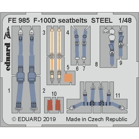 F-100D seatbelts STEEL TRUMPETER